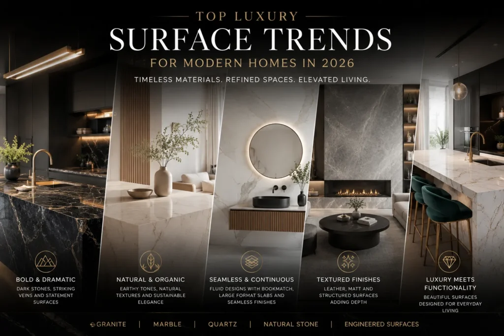 Top Luxury Surface Trends for Modern Homes in 2026